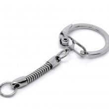 Versilberter Schlüsselanhänger aus Metall 6 cm