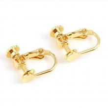 Halter Ohrring Clip Verstellbarer Ohrring 18k Gold Nr. 06 x 1 Paar vergoldet