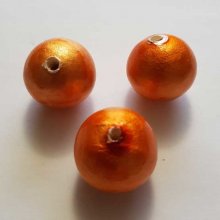 Perle rund Papiermaché GT 24mm Orange