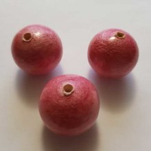 Perle rund Papiermaché GT 30mm Rosa
