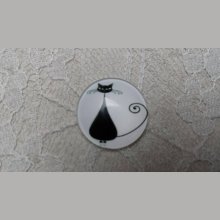 runder Glas-Cabochon 10mm Katze 017 