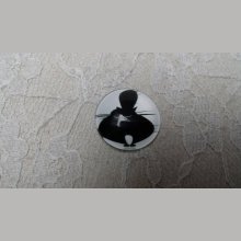 runder Glas-Cabochon 10mm Katze 009 