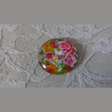 runder Glas-Cabochon 20mm Blume 01-046 