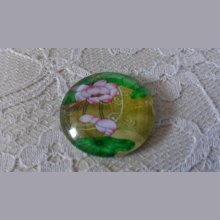 runder Glas-Cabochon 20mm Blume 01-043 