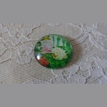 runder Glas-Cabochon 20mm Blume 01-041 