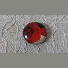 runder Glas-Cabochon 20mm Blume 01-027 