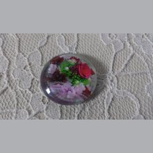 runder Glas-Cabochon 20mm Blume 01-020 