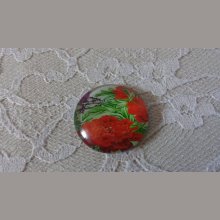 runder Glas-Cabochon 25mm Blume 01-045 