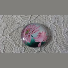 runder Glas-Cabochon 25mm Blume 01-025 