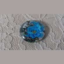 runder Glas-Cabochon 25mm Blume 01-015 