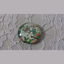 runder Glas-Cabochon 25mm Blume 01-006 