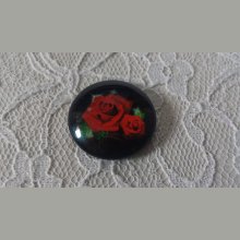 runder Glas-Cabochon 25mm Blume 01-001 