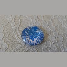 runder Glas-Cabochon 25mm Blume 033 