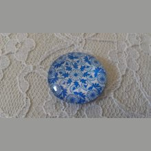 runder Glas-Cabochon 25mm Blume 006 