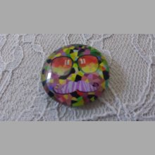 cabochon rund glas 25mm schnurrbart 040 