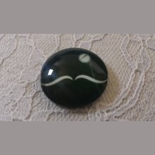 runder Glas-Cabochon 25mm Schnurrbart 039 