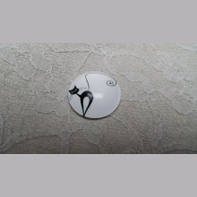 runder Glas-Cabochon 25mm Katze 006 