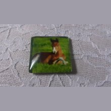 quadratischer Glas-Cabochon 30mm 028 