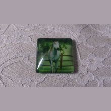 quadratischer Glas-Cabochon 30mm 026 