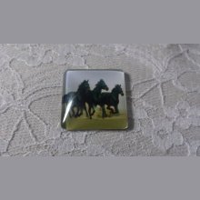 quadratischer Glas-Cabochon 30mm 017 