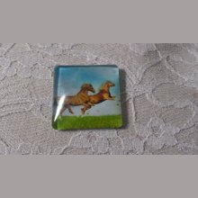 quadratischer Glas-Cabochon 30mm 014 