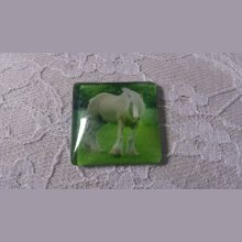 quadratischer Glas-Cabochon 30mm 010 