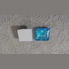 quadratischer Glas-Cabochon 25mm 024 