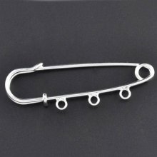 Broschenhalter Nursing Pin Silber 3 Ringe 70x20mm Nr. 003-par1 