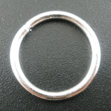 10 Verbindungsringe dick offen 16 mm Silber