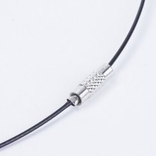 1 Halsband mit starrem Draht, schwarz, Schraubverschluss Nr. 01