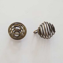 Perle Spiralfeder Käfig 19 mm Bronze Nr. 04