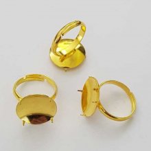 Einstellbarer Ringhalter mit Platte 4 Krallen silberfarben Nr. 02 Goldfarben