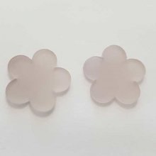 Fleur pvc 38 mm Blanc Opaline