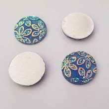 Cabochons N°01 motif fleur résine 20 mm