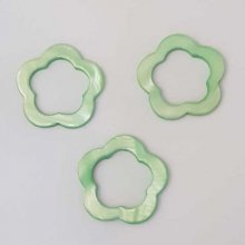 Perle Fleur Nacre 19 x 19 mm Vert