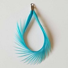 Plume 6 cm N°01 Turquoise