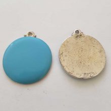 Breloque Divers N°070-03 Pendentif Emaillé Turquoise