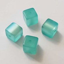 Perle Cube Polaris Brillant 10 mm Vert 01