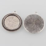 10 Halterungen Cabochons 20mm Silber, Anhänger Cabochons 34AS 