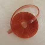 1 Meter Flachpvc-Schnur 5.8 x 1.9 mm Altrosa Transluzent