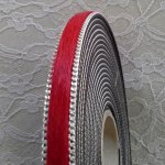 Flaches rotes Kalbsleder 10 mm pro 20 cm Haut und Kette