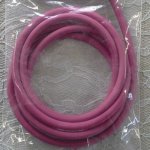 1 Meter PVC-Hohlfaserschnur 4 mm Pastellrot