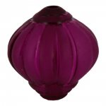 Perle Lucite Form Lampion gestreift Aubergine