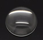 Cabochon Rund 18 mm aus transparentem Lupenglas Nr. 07