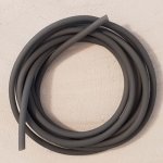 1 Meter 2 mm PVC-Hohlfaserschnur Grau.