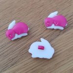 Kinderknopf mit Motiv Hase Nr. 02