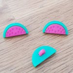 Kinderknopf mit Motiv Wassermelone Nr. 05 Fuchsia