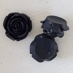 Synthetische Blume 20 mm N°01-10 Schwarz