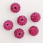 Perle aus Kunstharz Strass 10 mm Shamballa-Stil Nr. 08