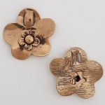 Blume Metall Charm Nr. 008 Bronze